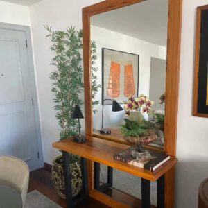 Moldura com Espelho em Peroba | Medidas: 2.00cm x 1.00cm