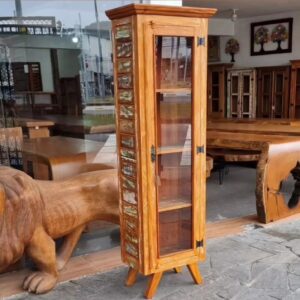 Cristaleira 01 Porta em Peroba