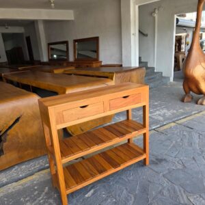 Aparador Reto, Liso em Peroba 03 Andares com 02 Gavetas | Medida: 1,60 x 0,80 (ALT)