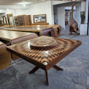 Mesa Marcheata (Única e Exclusiva CONSTANT) | Medida: 1.40cm com Prato Giratório